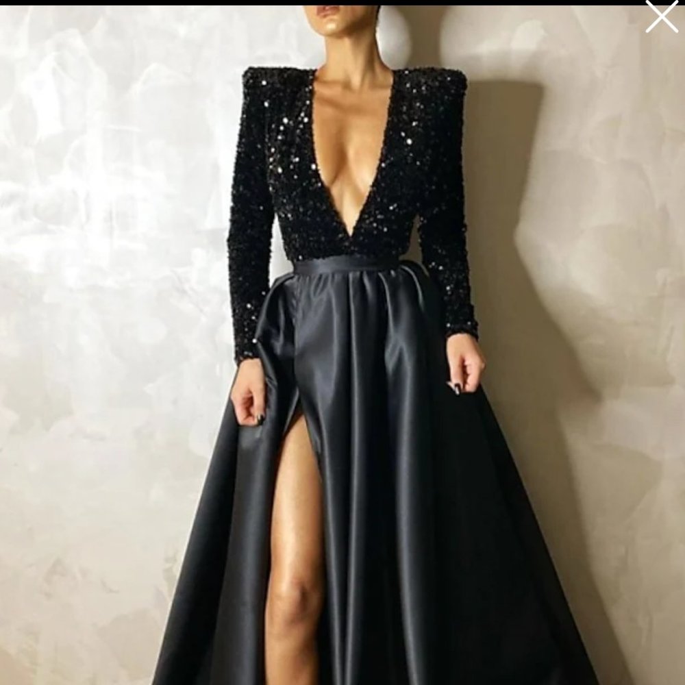 Black sequin ball gown BRAND NEWA WITH TAGS